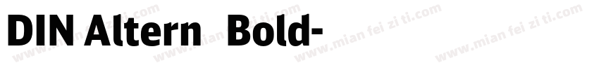 DIN Altern   Bold字体转换